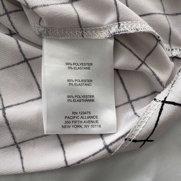 Jones New York Blouse Long Sleeve w/Button Up Strap Size Large Black/Whi… - Picture 11 of 11